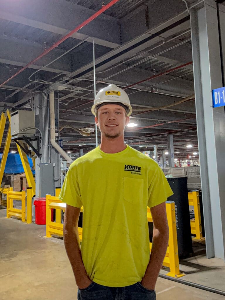 Ryan Wuebbels poses for a photo on the jobsite.